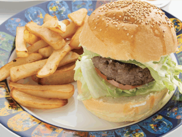 Hamburger with French Fries